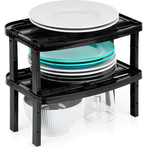 Mensola da cucina nera 31x22x13,5 / 11,5 cm 2 pz. (1/5)