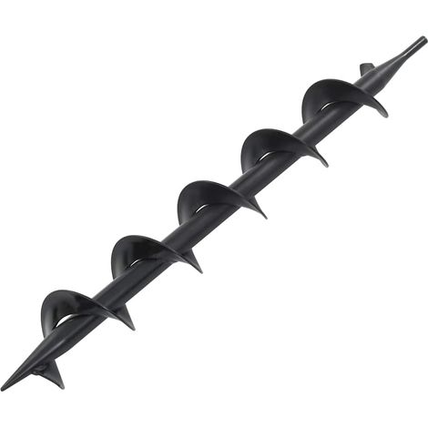 Foret de Tarière de Jardin pour Perceuse Plantation et Clôture Acier Noir 75 x 600 mm (1/5)