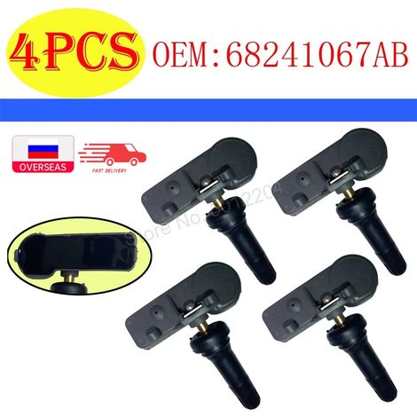 (4 pièces) 68241067AB 68241067AA 56029398AB Capteurs de pression des pneus pour Jeep Grand Cherokee (2010-2015) 433 MHz (1/5)