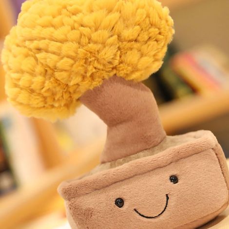 Décoration en peluche en pot, plante mignonne, jouet en peluche doux pour la peau, ornement rembourré pour bureau, voiture, bureau, arbre de la fortune doré 35 cm/13,8 po (0,195 kg/6,9 oz) (1/5)