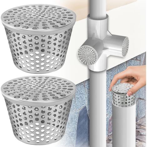2 Pièces Filtres De Gouttière en Acier Inoxydable,Tamis de Gouttière,Protection Gouttiere Anti Feuille,Gouttière pour Drain de Toit Plat,pour Piscine,Toit,Jardin (1/5)