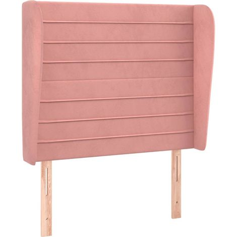 Maison Exclusive - Cabecero con orejas de terciopelo rosa 93x23x1 (1/5)