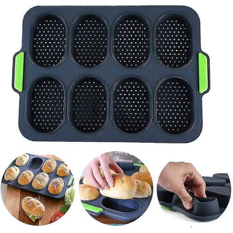 Mini-Baguette-Backblech, Brotbackblech, antihaftbeschichtet, perforiert (1/3)