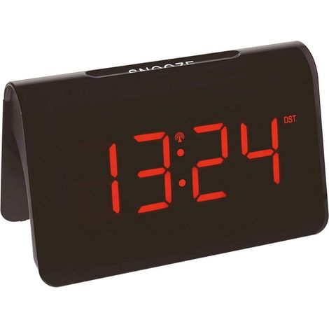 TFA Dostmann 60.2543.05 radiopiloté(e) Réveil noir Heures de réveil 1 grand écran C382771 (1/5)