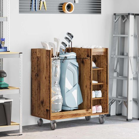 vidaXL Armoire de Golf avec roue Uni Bois ancien 90 x 45 x 98 cm