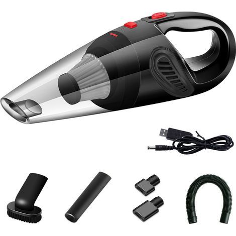 Aspirateur portatif sans fil, 8500 Pa, rechargeable par USB, pour voiture, maison, animaux et bureau. (1/5)