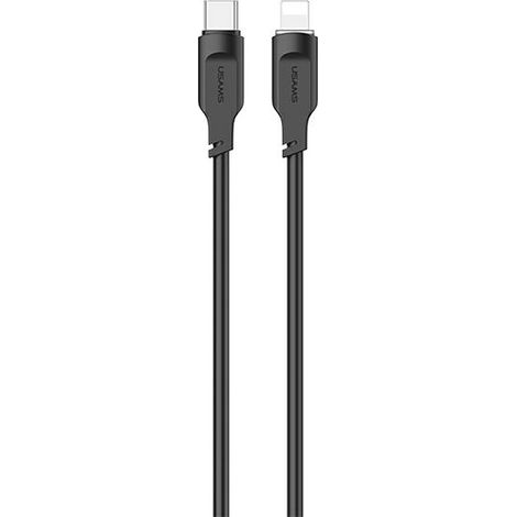 Cavo Usams da USB-C a Lightning con ricarica rapida 20W 1.2mPD, serie Lithe, nero/nero, SJ566USB01 (US-SJ566) (1/5)