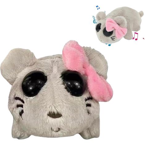 Hamster en peluche triste, jouet hamster avec son de violon intégré, peluche douce et câline, peluche pour filles et garçons (1/5)