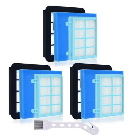 Pièces détachées pour aspirateur TuseRxln - Accessoires compatibles - Filtre moteur lavable et filtre en mousse avec filtre d'échappement HEPA-13 - Lot de 3 - Pour Philips PowerPro et Marathon (1/5)