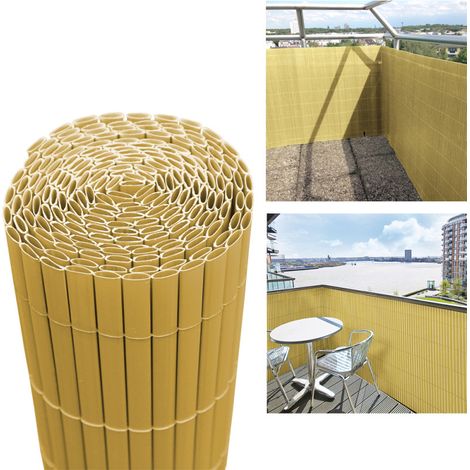 SWANEW Canisse in PVC, schermo da giardino, piscine, recinzione in PVC resistente ai raggi UV Bambù 100 x 500cm (1/5)