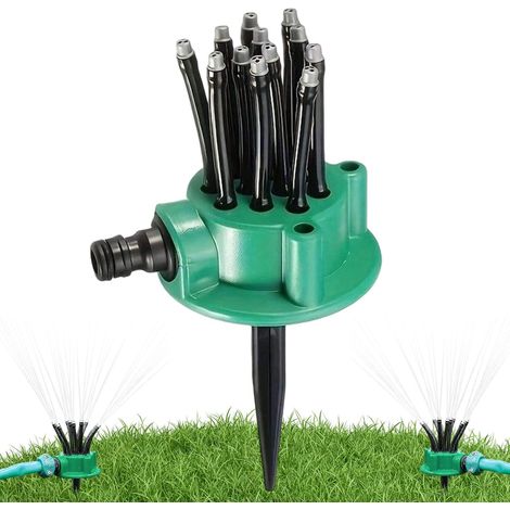 Asperseur pour Jardin,réglable sur Piquet d'irrigation - Arroseurs de Pelouse et Système d'Irrigation Jardin - pour Arrosage et Nettoyage Terrasse Paysage Parc Fleurs (1/5)