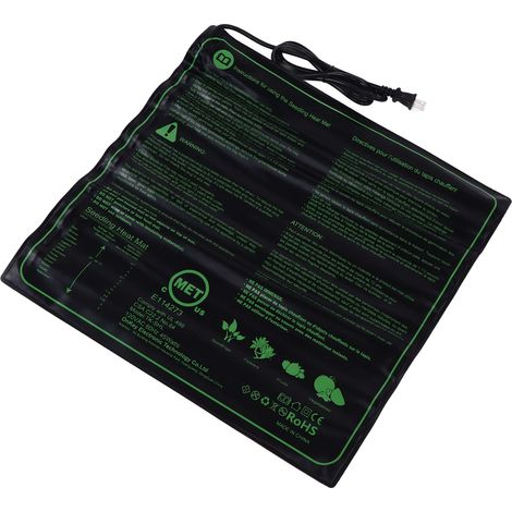 Tapis chauffant en silicone imperméable 50 x 50 cm pour semis et animaux de compagnie, prise américaine 110 V (1/5)