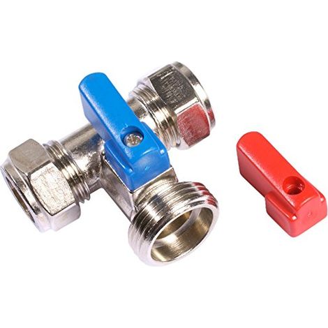 Bulk Hardware BH02906 Vanne de lave-linge/poignee en T 15 mm x 3/4 BSP