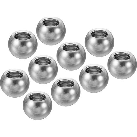 10 - Écrou Bouton - Acier Inoxydable 304 - Filetage M6 Pour Luminaire Et Meuble DIY - Argent - 10mm (1/5)
