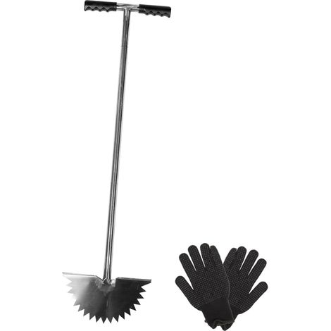 Coupe-Bordures à Dents de Scie pour Trottoirs et Pelouses│Outil de Jardin Manuel Demi-Lune│Acier Inoxydable││Entretien de Bordures│Taille Rapide et Sûre pour Aménagement Paysager (1/5)