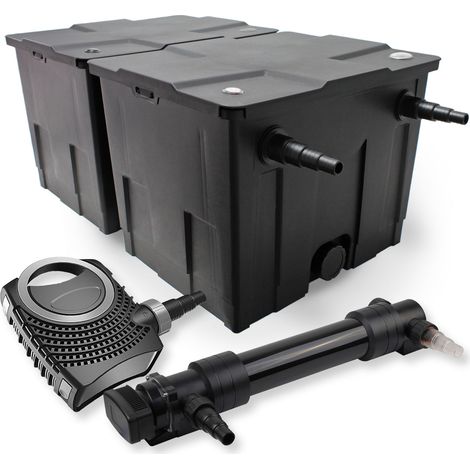 SunSun set per laghetti filtro a 2 camere 60000l chiarificatore UVC 6 serie da 36W pompa NEO8000 70W
