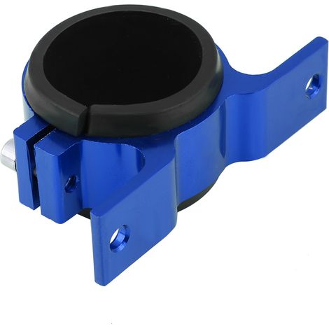 Support de montage de pompe à carburant automobile en alliage d'aluminium de 50 mm avec clip de filtre unique (bleu) (1/5)