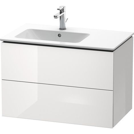 Meuble sous-vasque L-CUBE 550x820x481m avec éclairage li blanc brillant