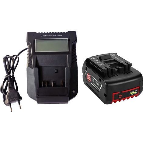 18 Volt 5,0AH Akku mit Ladegerät für Bosch Professional GBA 18V Ersatzakku für Bosch GSR GSB GBH GDR GSR 18 V 5.0 AH BAT618 BAT609 BAT609G BAT622 BAT620 BAT618 2607337070 Lithium-Ionen Akku (1/5)