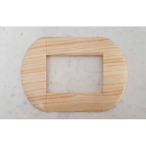 TRADE SHOP - Placca Placche Placchette Compatibili Living International Light Bombate Bticino - PINO CHIARO -4 fori -