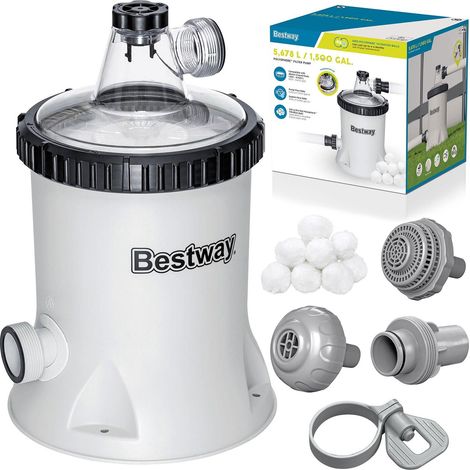 Pompe de filtration piscine 5678 lh billes filtrantes bestway 58870