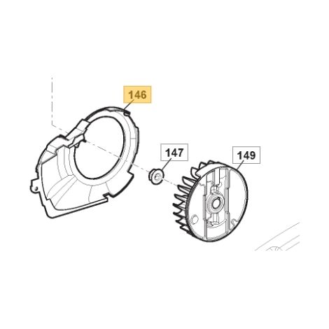 Convogliatore aria ORIGINALE STIGA per motosega AC27T - AC31 118804778/0 (1/2)