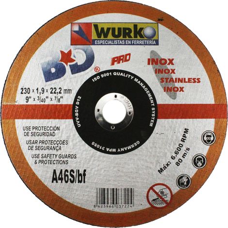 Disco profesional corte inoxidable A46S-BF