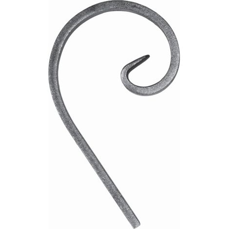 Deco Fer Forge – Demi volute en C fer forgé à souder – Hauteur 135mm – Largeur 80mm – Section 14x5mm pour ferronnerie décorative