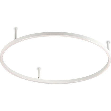 Ideal Lux ORACLE Anneau Led Intégré Semi Plafonnier Blanc 70cm 3000K