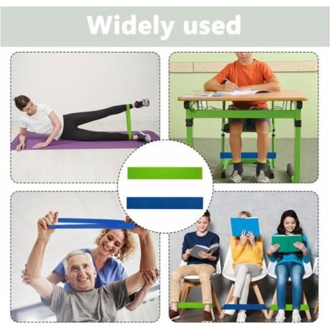 6 Pieces Bandes Elastiques pour Pieds de Chaise Elastiques Chaises Tdah pour Enfants Hyperactif elastique musculation Bandes (1/5)