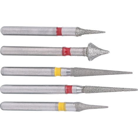 Ensemble de 5 fraises diamantées orthodontiques interproximales pour l'émail, outils dentaires et de laboratoire. (1/5)