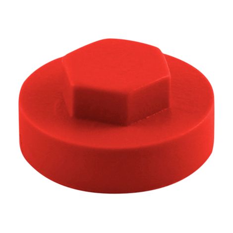 TIMCO Hex Head Cover Caps Poppy Red - 19mm
