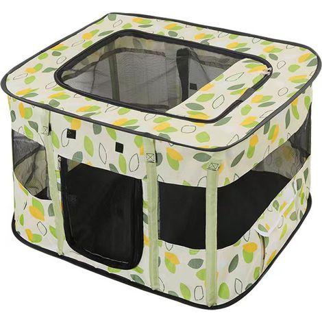 Maison pliable pour chat avec puits de lumière, parc pour chats et chiens, toit amovible
