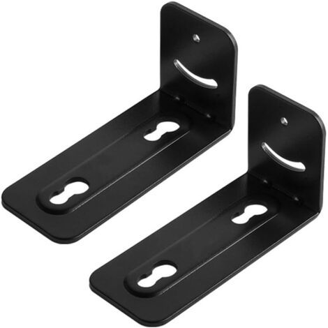 Metall-Wandhalterung für Lautsprecher, 35,6 x 19,1 x 15,2 cm, rutschfeste Soundbar-Halterung, schwarz, für den Heim- und Bürogebrauch, kompatibel mit Audiogeräten (schwarz)