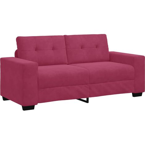 vidaXL Divano Divanetto Rosso Vino 140 cm in Velluto