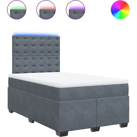 Maison Exclusive - Boxspringbett mit Matratze Dunkelgrau 120x190