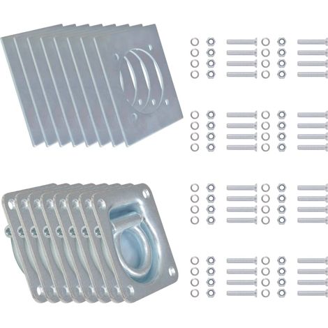 Anneau d'arrimage pour remorque 8 pcs Acier galvanisé 2000 kg (1/5)