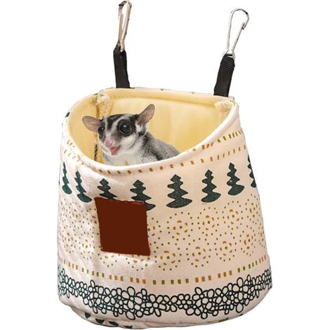 Schlafsack für Gleithörnchen, Sommer-Käfighängesack, atmungsaktives Käfigzubehör und Spielzeug, geeignet für Gleithörnchen, Meerschweinchen, Frettchen, Hamster, Känguru-Schaukelhängematten, geeignet f