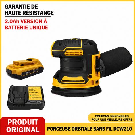 Ponceuse excentrique sans fil 20V DCW210D1 avec batterie 2.0Ah 125 mm dcw210d1 2.0 ah 1 kg – Livraison gratuite