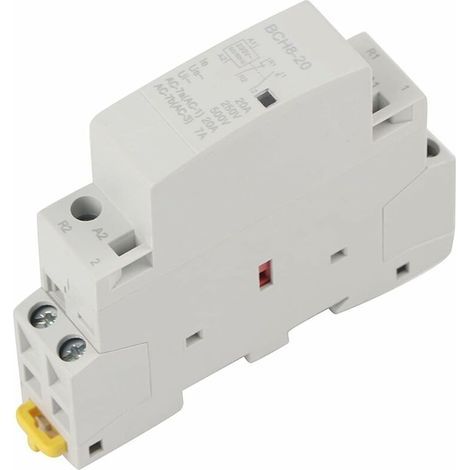 Contacteur à AC du Rail,DIN 20A 2 Pôles 1NO 1NC 50 / 60HZ Contacteur à Bobine 220V(220V/230V)