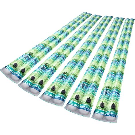 VEVOR Pool Cover Water Bags, 5 Packs 8 Ft, Double Chamber Pool Cover Water Tubes with Reflective Strips, 0.3mm Thick PVC Bags Weights with Leakproof Screw Cap, for Winter Inground Swimming-Pool Covers (1/5)