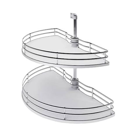 Tourniquet 1/2 lune - Décor : Blanc - Diamètre : 760 mm - Largeur de passage mini : 450 mm - Pour caisson de largeur : 900 mm - INOXA INDUSTRIE