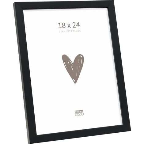 Cadre Bois Couleur Noir Photo 18x24cm S243K2 (1/5)