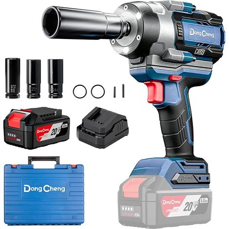 20V Brushless 1/2" Cordless Impact Wrench, 900 Nm Clamping/1700 Nm Loosening, 3 Speeds 0‑1400/1650/1900 rpm, 3 Sockets, Suitable for Removing Stubborn Nuts (1/5)