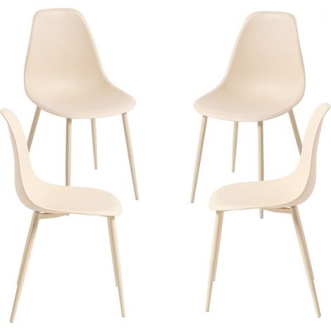 Packs Sillas Comedor - Pack 4 Sillas Mykle Total - Beige (1/5)