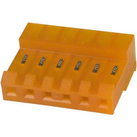 Connecteur MTA 156 Femelle 6 Voies Orange pour câble AWG 18