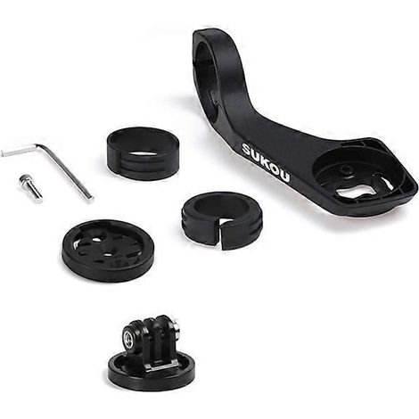 Bras d'extension pour compteur GPS de vélo, support de fixation pour lampe, base pour compteur, attache élastique en silicone pour câble (pour Bryton (sans sangle de fixation pour lampe)) ( ) (1/5)