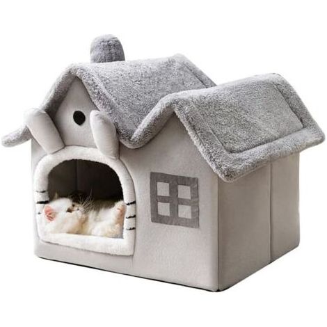 Luxuriöses Doppelbett für Hunde und Katzen, faltbar, warm, weich, aus hochelastischem 30D-Memory-Schaum, mit abnehmbarem Sitzkissen und rutschfester Unterseite (1/4)