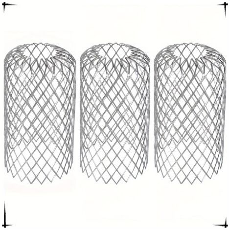 Crapaudine de Gouttière 75 150MM, Aluminium Filtres de Grillage Gouttière pour Maison, Avant-toit, Fossé, Égout pour Aider à Garder le Drain Dégagé Arrête le Blocage Feuilles et des Débris (3 (1/5)