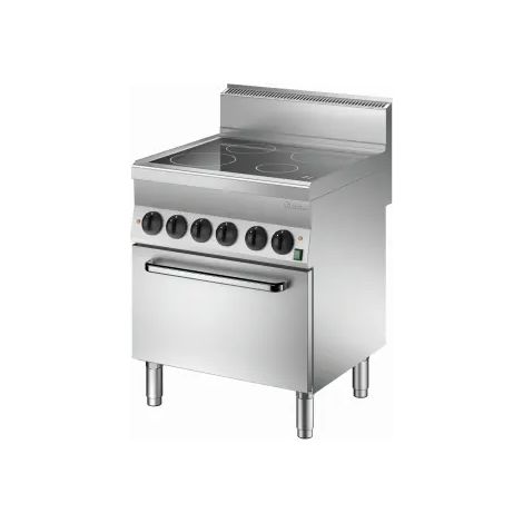 Piano de cuisson vitrocéramique 4 zones radiantes 12,2 kW - four électrique GN 1/1 4,2 kW - Bartscher
